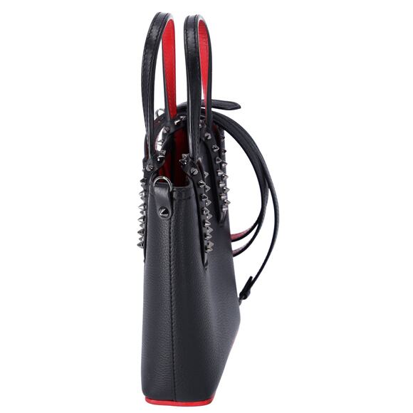 Christian Louboutin Cabata NS Mini Tote Crossbody Bag Black Leather - Picture 3 of 6